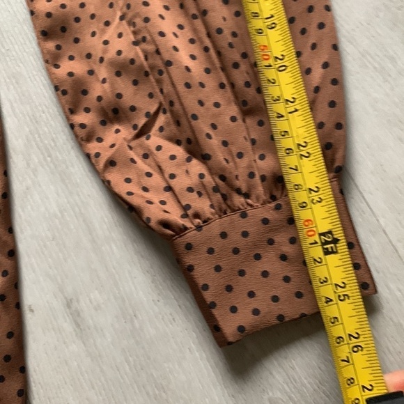 EXPRESS POLKA DOT‎ LONG SLEEVE TWIST FRONT MIDI DRESS NWT SZ MED - Picture 13 of 16